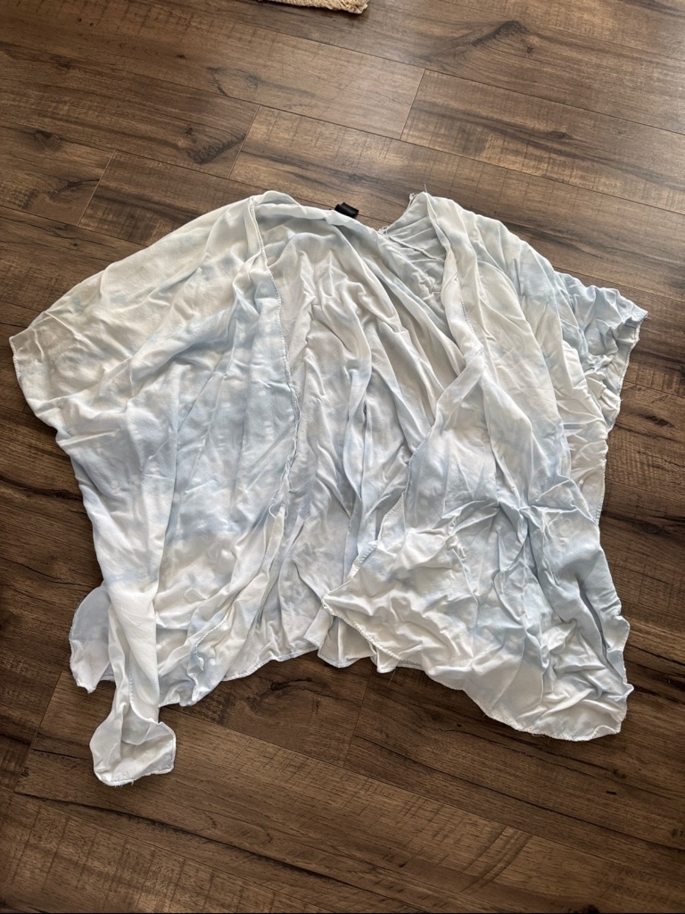 Steve Madden  Blue Sheer Ruffled Kimono Cover-Up